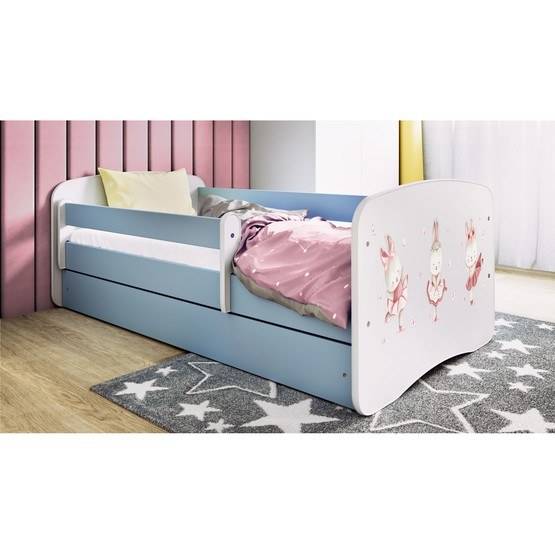 Kocot Kids Barnsäng - Babydreams Blå - Kaniner 140x70 Cm