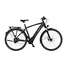 Fischer E-Bike Trekking, VIATOR 6.0i Elektrofahrrad für Herren, RH 55 cm, Mittelmotor 90 Nm, 36 V Akku im Rahmen, Graphit metallic matt, 28 Zoll