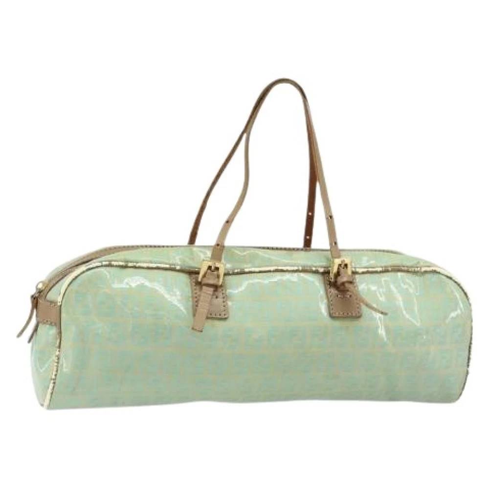 Fendi Vintage Pre-owned Zucchino Canvas Håndtaske - Vintage - Dame - Grøn - ONE SIZE - Uld