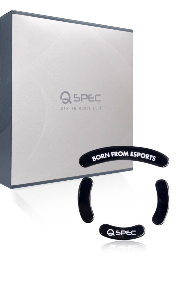 QSPEC Mouse Sole Professional Gaming G PRO Wireless Gaming Mouse Wireless Super Round Edge Processing PRO G-PRO (G Wireless, FUJI_BLACK (Glass