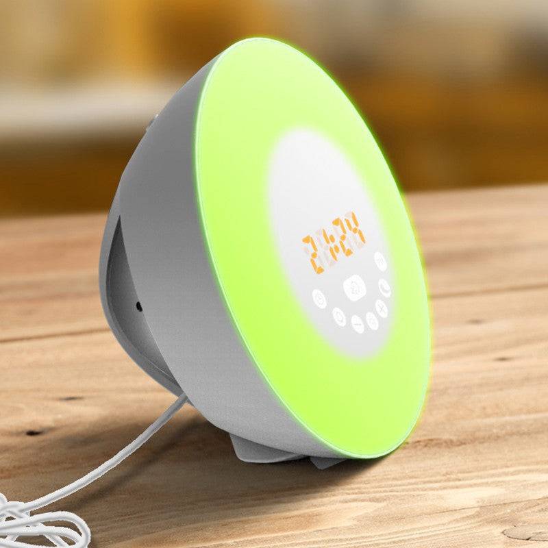 Smart Multi-function Wake-up Light Alarm Clock - Green / EU