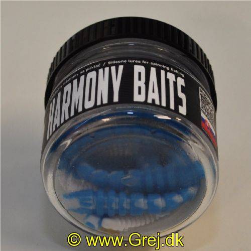 Harmony Baits - Model: Comet - 75mm - 8 stk. - Duft: Bubble Gum - Farve: 003/001 (Lyseblå/Hvid)