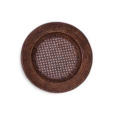 Cognac tallriksunderlägg rotting - Brun (Ø: 32 x H: 2,5 cm)