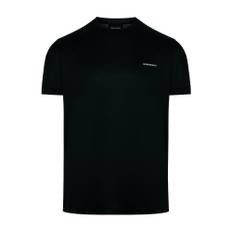 Emporio Armani, Top, Herre, Sort, 2XL, Bomuld, Bomuld T-shirt med Designers Code