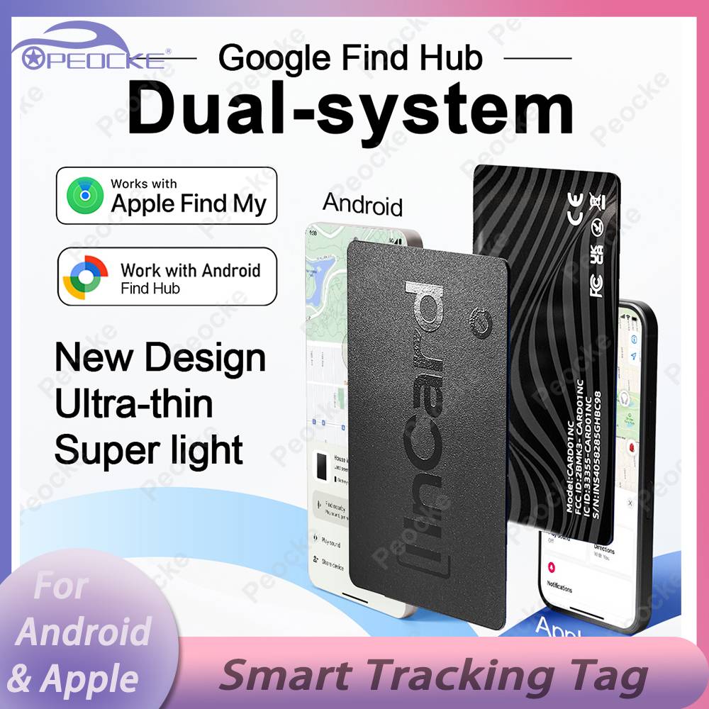 Wallet Tracking Card Ultra-thin GPS Location For Android Google Find Hub Smart Anti-loss Tag For Apple System Luggage Key Finder