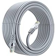 Vsnetwork 30m Ethernet-Nätverkskabel, Installationskabel datakabel, Patch-kabel | CAT6, AWG24, CCA, UTP, Gigabit, 1000 Mbps, Grå