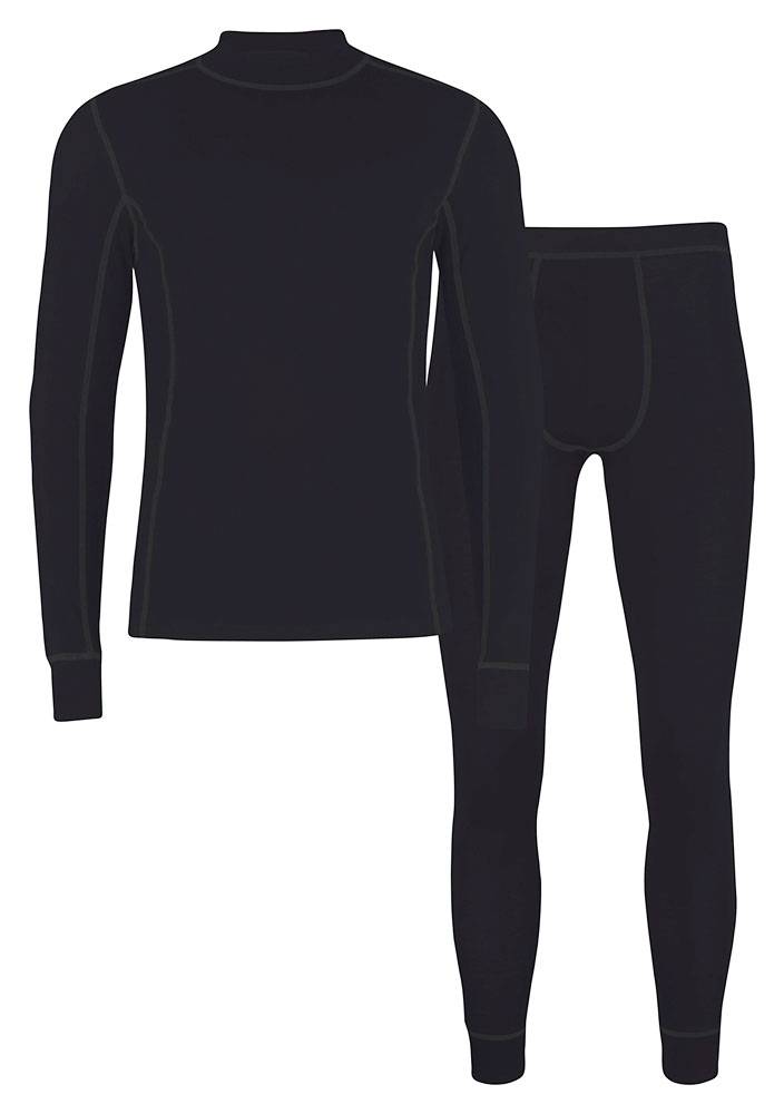 LifeWear Bambus Skiundertøj til Mænd Sort S