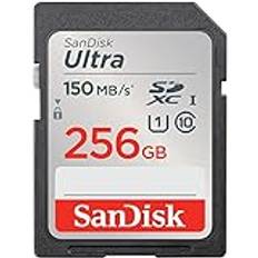 SanDisk 256 GB Ultra SDXC-kort upp till 150 MB/s med A1-app-prestanda UHS-I klass 10 U1