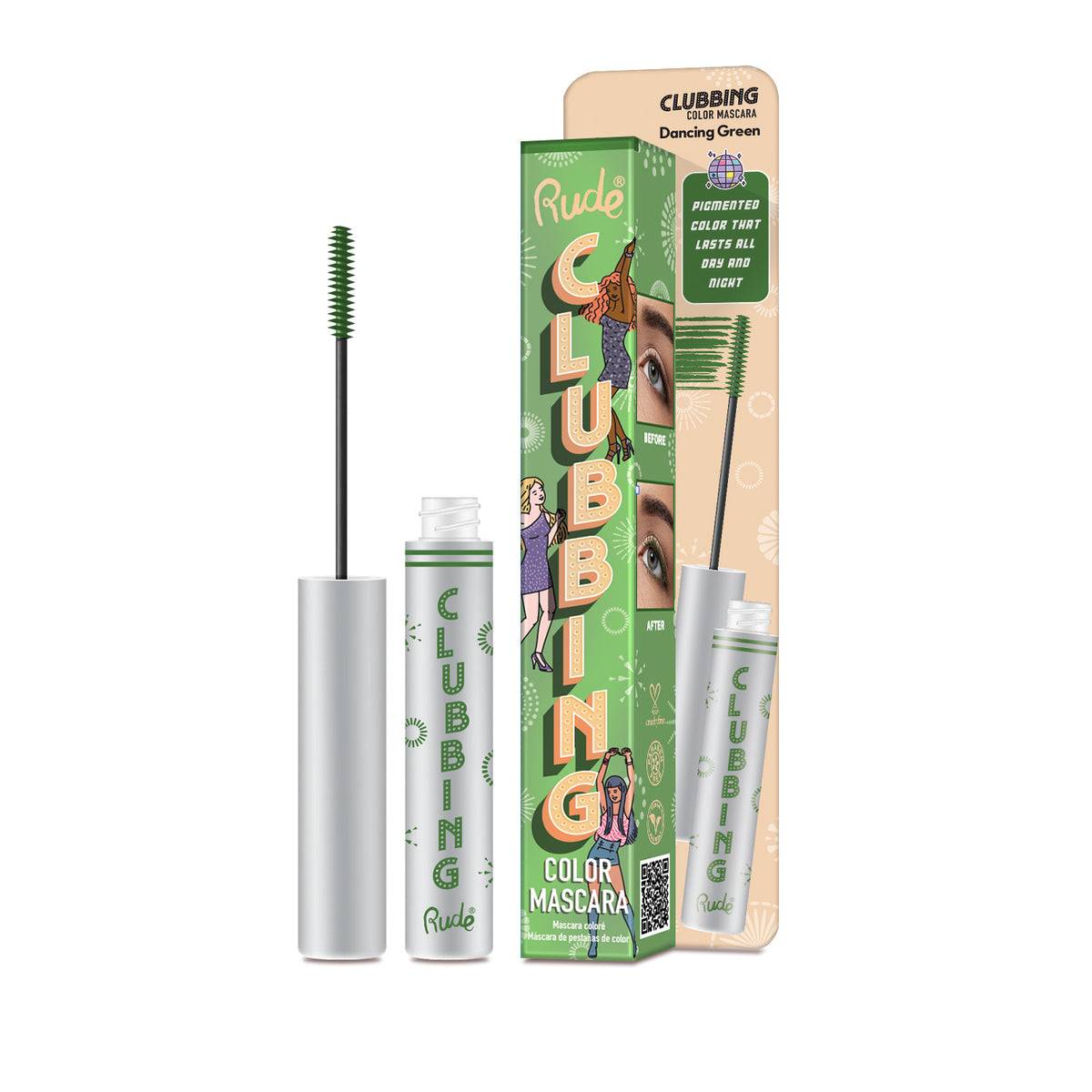 Clubbing Color Farvet Mascara - Dancing Green