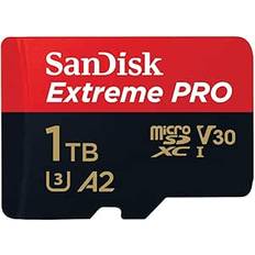 SanDisk 1TB Extreme PRO microSDXC Card + SD Adapter + RescuePRO Deluxe, up to 200 MB/s, with A2 App Performance, UHS-I, Class 10, U3, V30