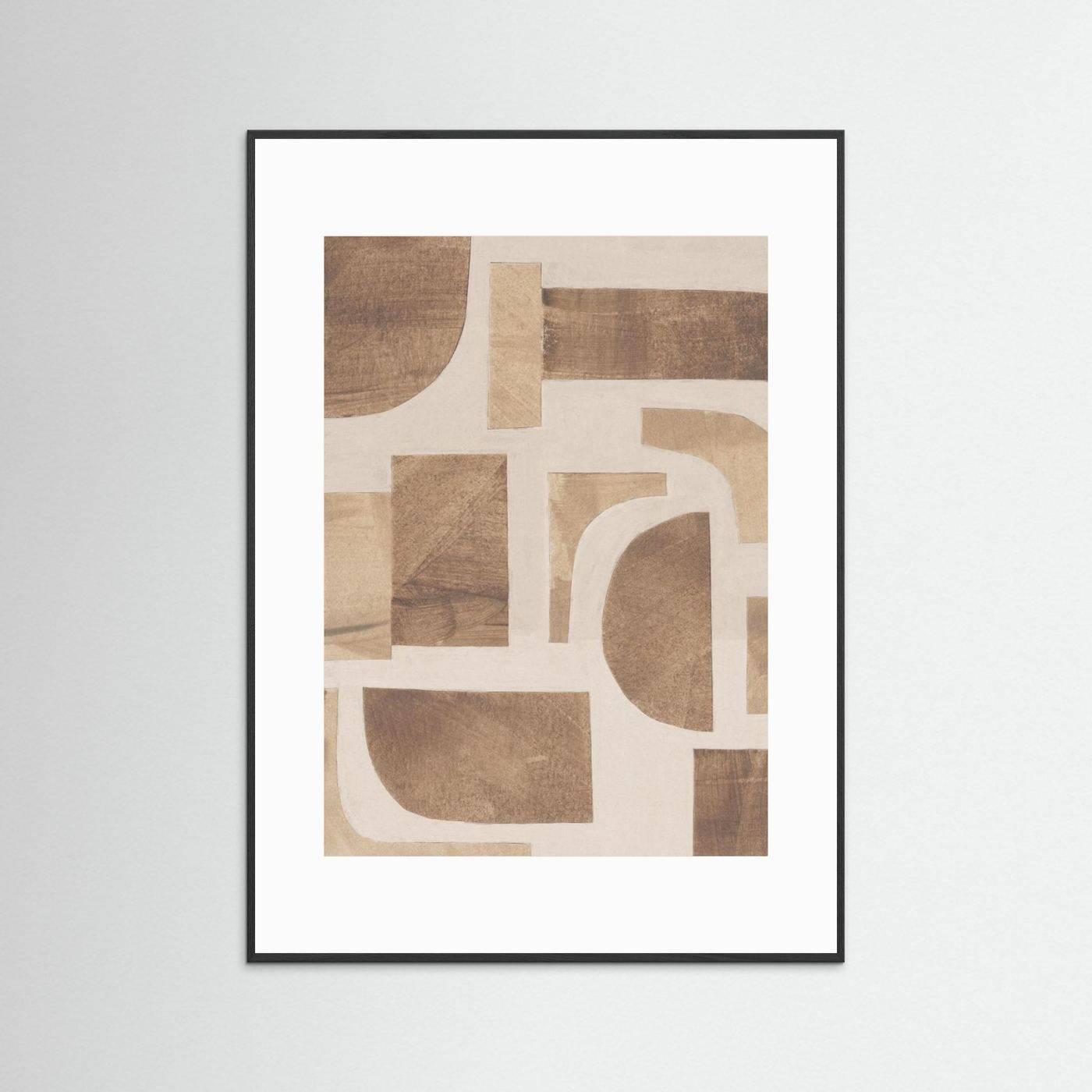 Puzzle #2 by Alisa Galitsyna - 50 x 70 cm / Sort træ / Hvid