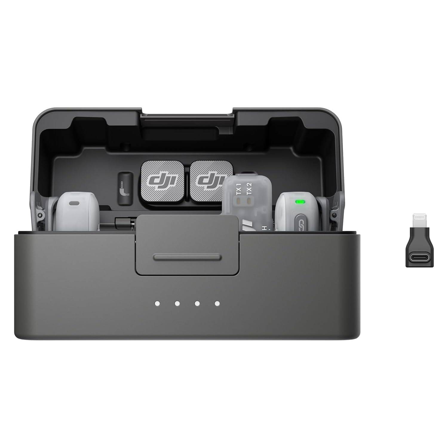 DJI Mic Mini 2 (2 TX + 1 Mobile RX Charging Case) Wireless Microphone iPhone 17 16 15 Android Tablets PC Plug Play 90 Hours Operation 300 m Noise Vlog