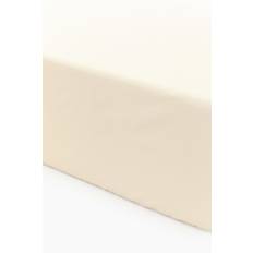 H&M Home - Faconsyet lagen i satin - Beige - size: 160x200