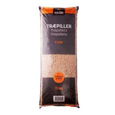 Træpiller 6 mm 15 kg - Glød (På lager i butik)