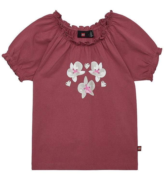 LEGO® Wear T-shirt - LwtAja - Rosa m. Blommor - LEGO® Wear - 8 år (128) - T-shirt