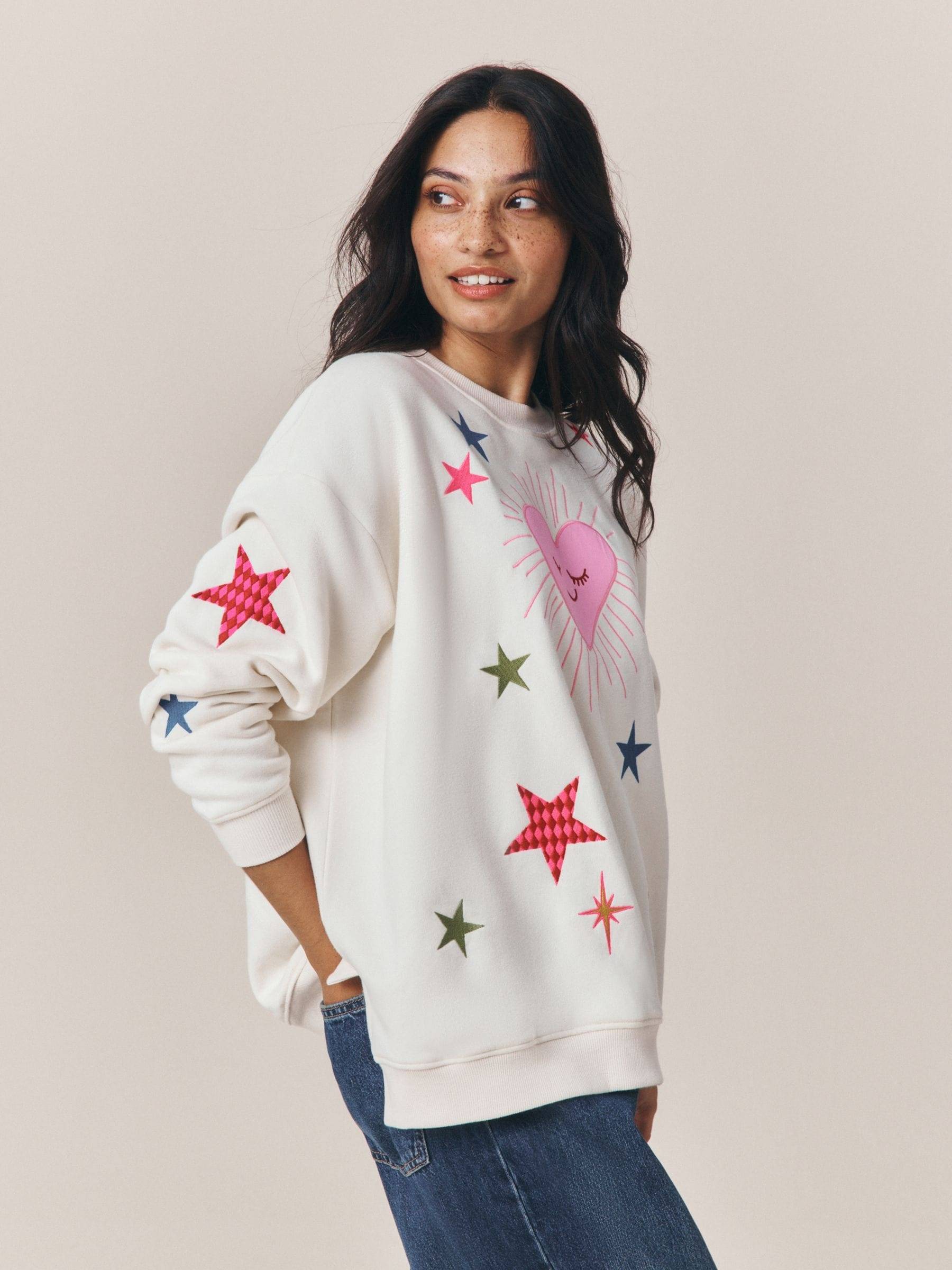 Little Bird by Jools Oliver Little Bird by Jools Oliver Oversized Sweatshirt med rund hals