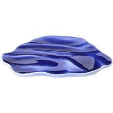 Royal Copenhagen Kontur fad 23 cm Blå Str 22 cm - Serveringsfade hos Magasin