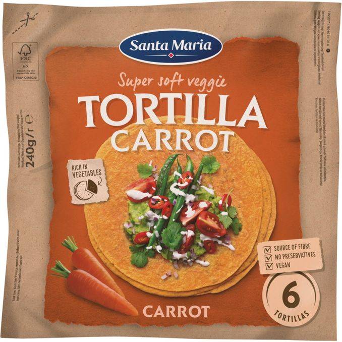 Santa Maria 3 x Tortilla Carrot Medium