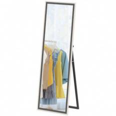 Golvspegel med tvåfärgad ram och flexibel placering – 162,6 x 53,3 cm Grå