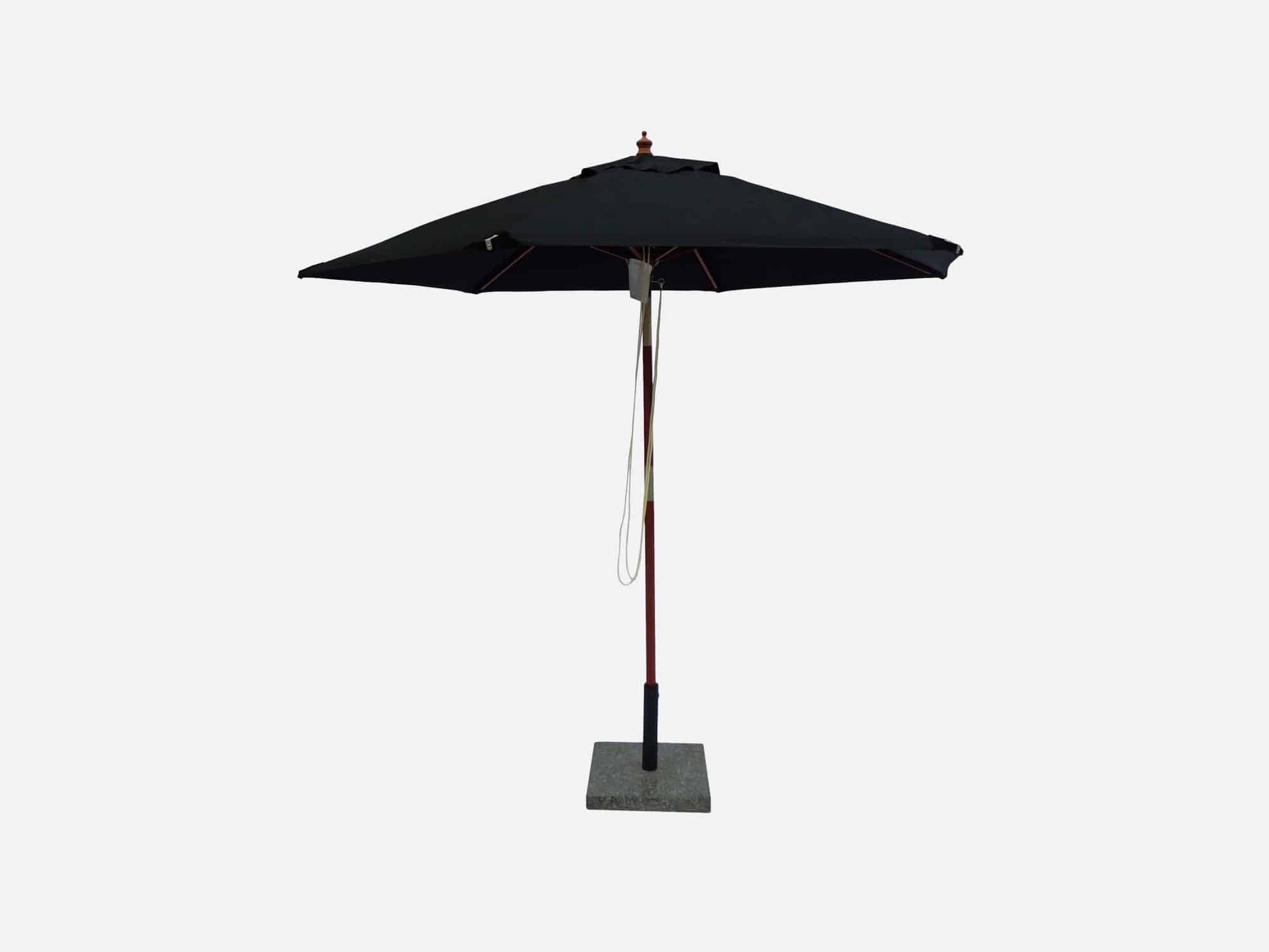 Haveparasol Geneve Lux Sort - 250 cm Ø
