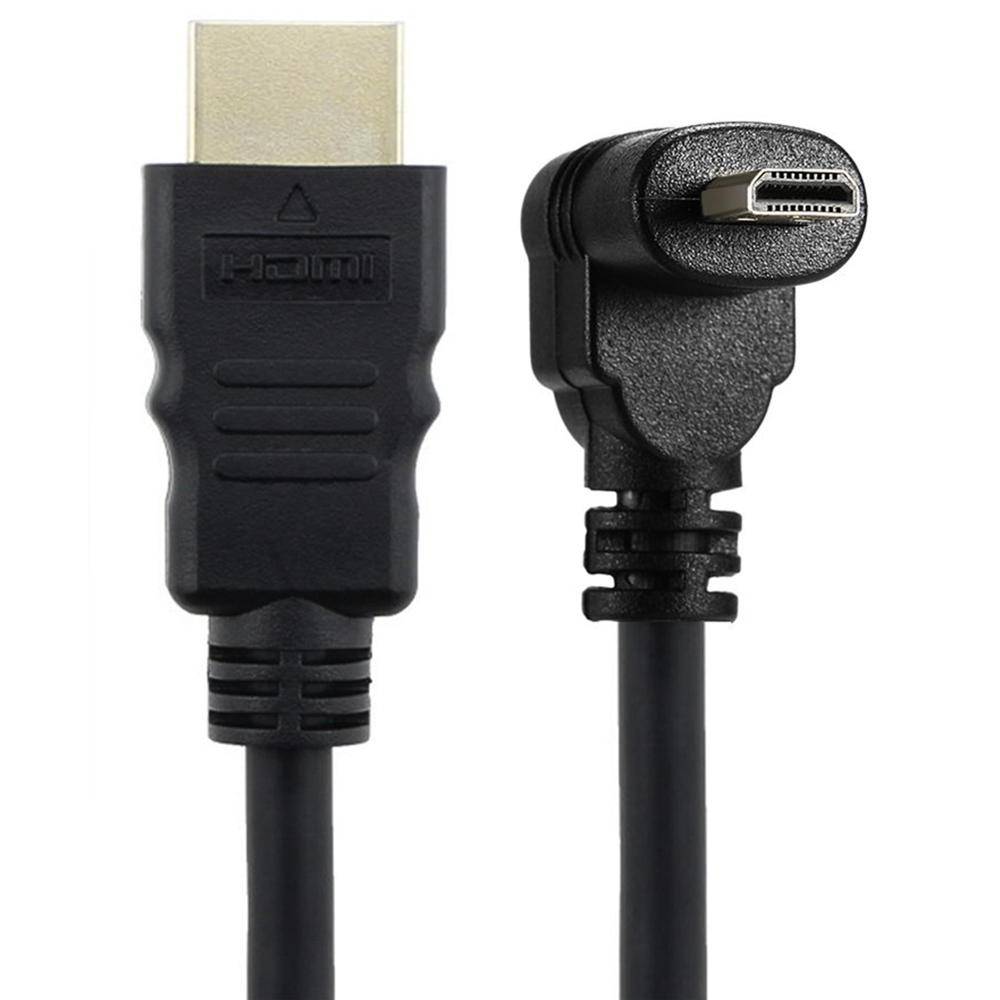 30cm mikro-hdmi rätvinklig hane till hdmi hane (90 grader) - stöder 4k
