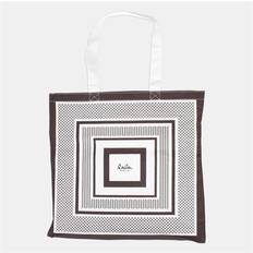 Lala Berlin Net Maja Tote Canvas Stripe Brown