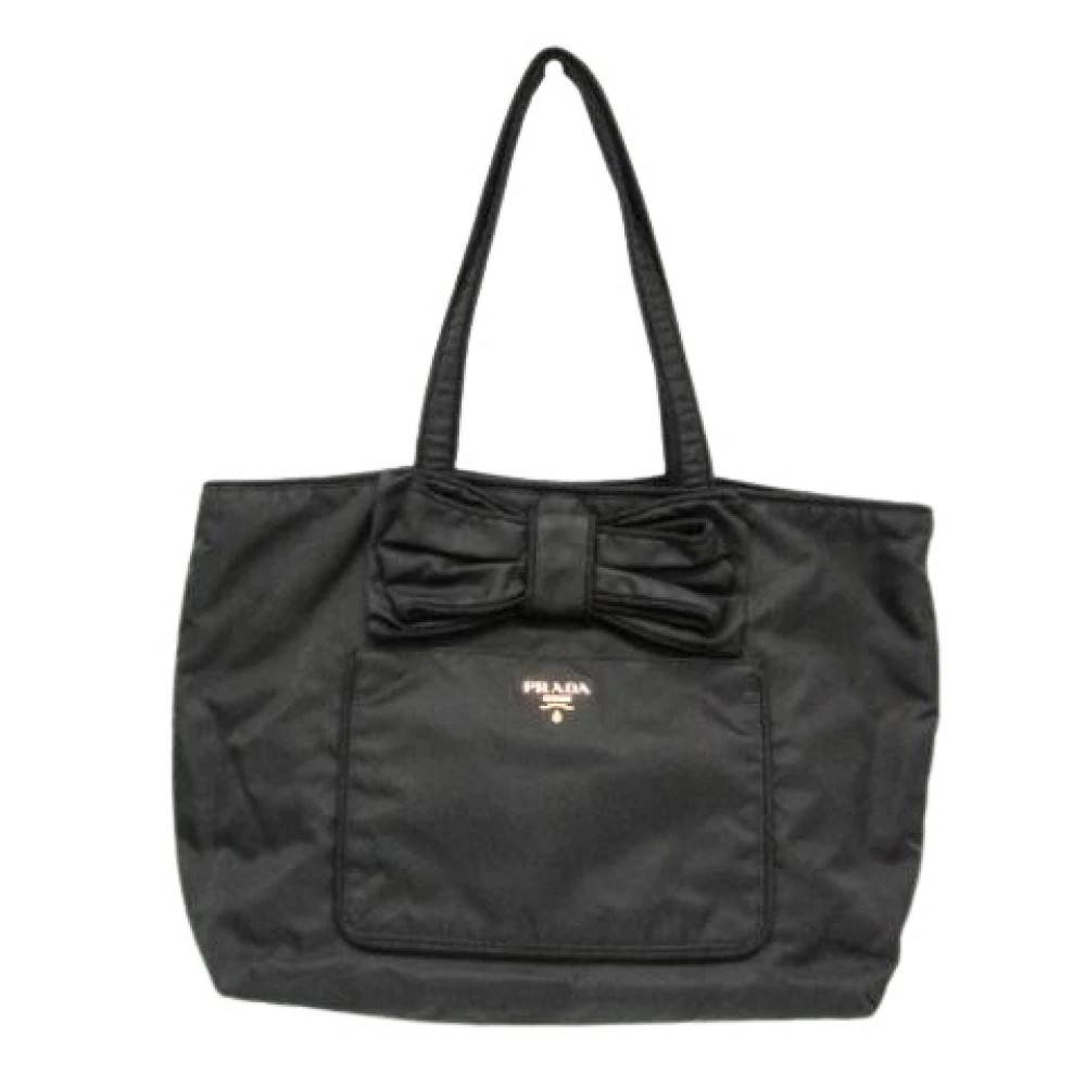 Prada Vintage Pre-owned Vintage Nylon Tote Bag - Vintage - Dame - Sort - ONE SIZE - Nylon