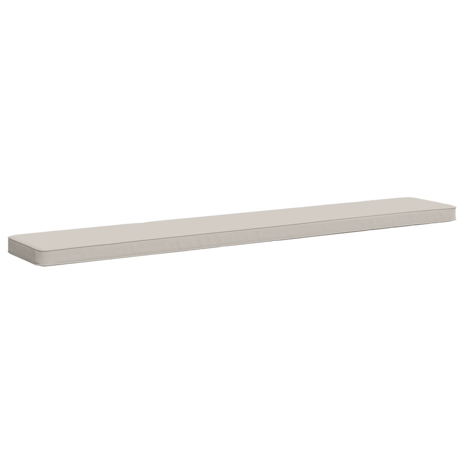 vidaXL 1-delad Bänk Kudde VUGHT 100% Polyester Vit 180 x 30 x 5 cm