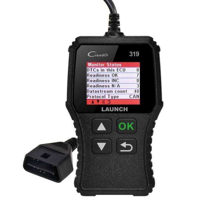 LAUNCH CR319 Scanner Auto Diagnostic OBD2 - EOBD-Can pour Lire et Effacer Les Codes d’Erreur du Moteur, Testeur d'EVAP et de Capt