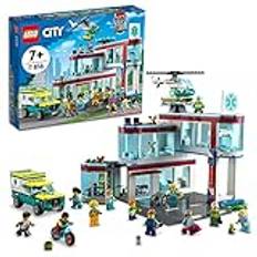 LEGO City Hospital 60330 byggsats med ambulans och räddningshelikopter för barn i åldern 7 och upp (816 stycken)