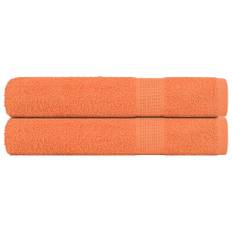 vidaXL håndklæder 2 stk. 100x200 cm 360 g/m2 100 % bomuld orange