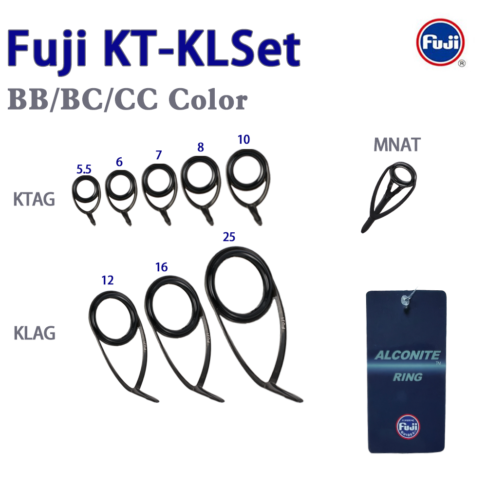 Fuji KT KL Stainless Steel Frame Guide Set Alconite Ring Fishing Rod Repair Accessories Light And Medium Spinning Rod Components