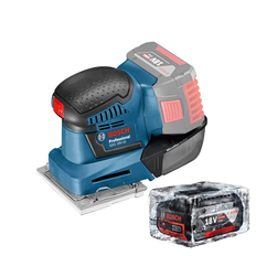 BOSCH GSS 18V-10 (SOLO) Batteridrevet rystepudser Li-Ion (uden lader) +1x batteri Li-Ion, 18V, 5Ah