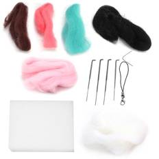 Needle Felting Wool Felt Panda Animal Plush Doll Making DIY Material Home Decoration Craft
