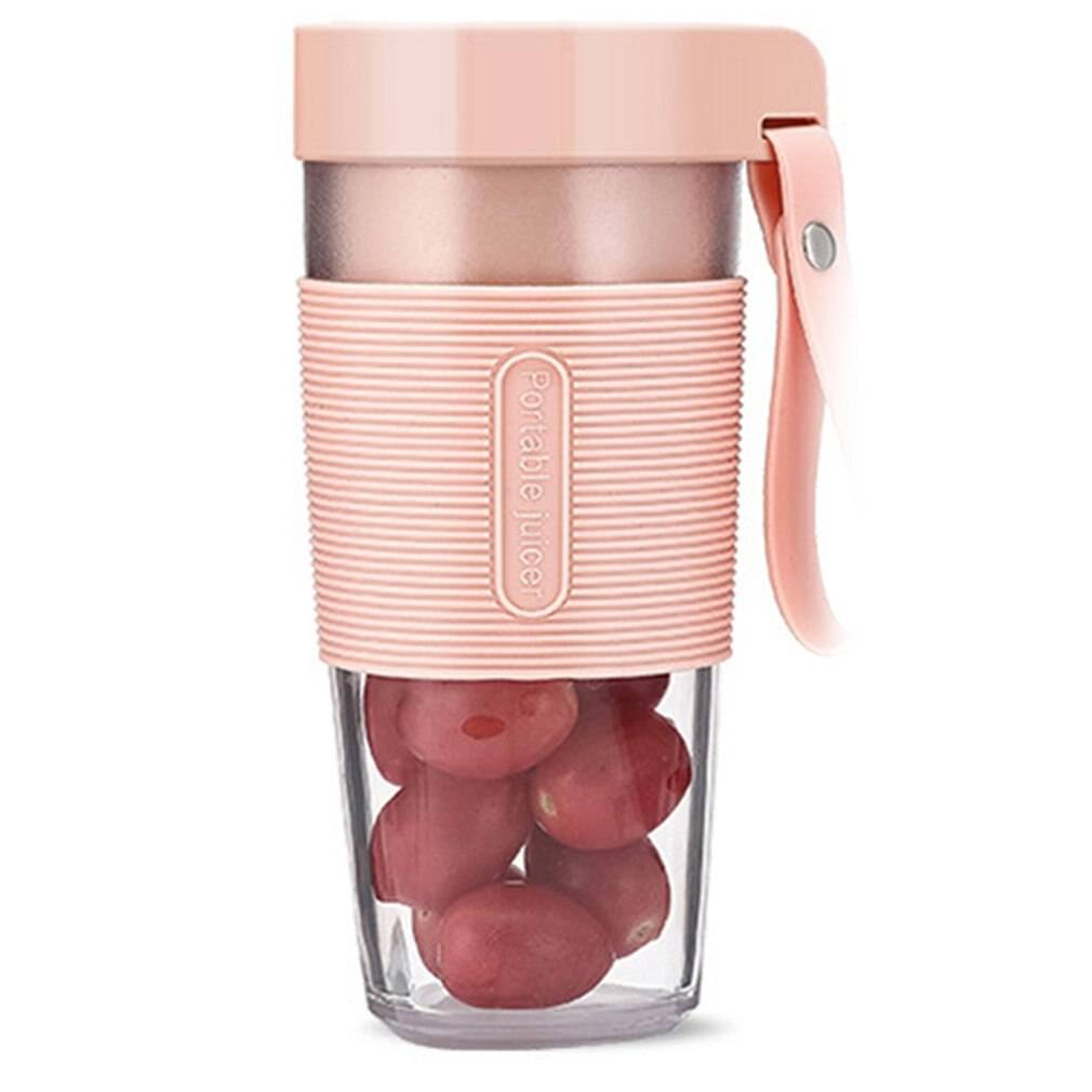 Mini juicepress bärbar multifunktionell usb uppladdningsbar juicepress kopp frukt elektrisk hållbar juice mixer kopp - Rosa / 3.7v