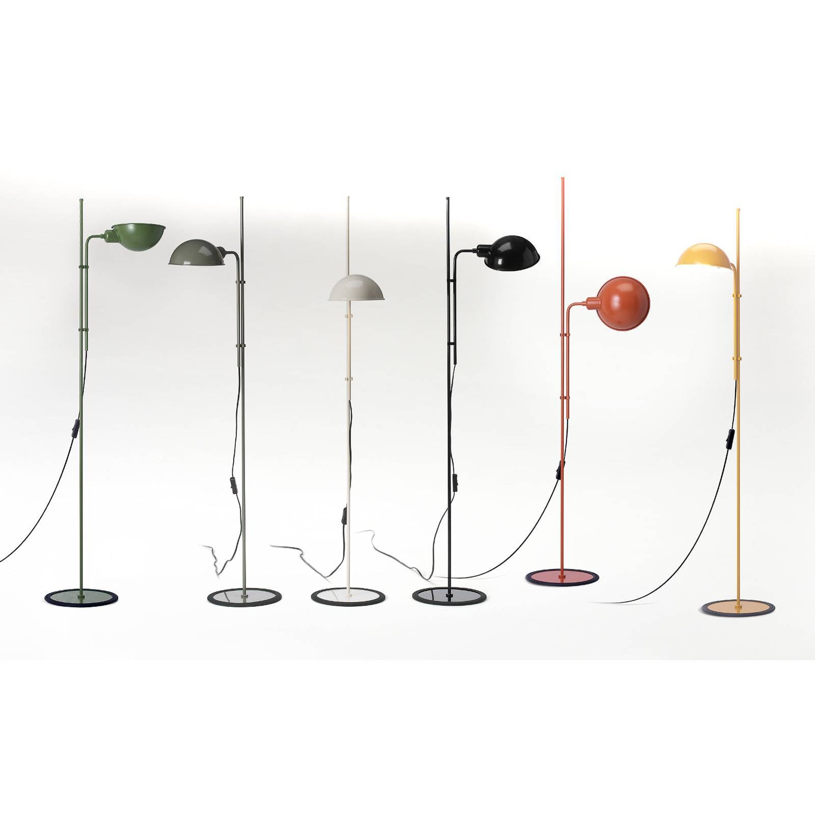 MARSET Designer gulvlampe Funiculí, Aluminium/grå/zink, Stue/spisestue, Metal, Design