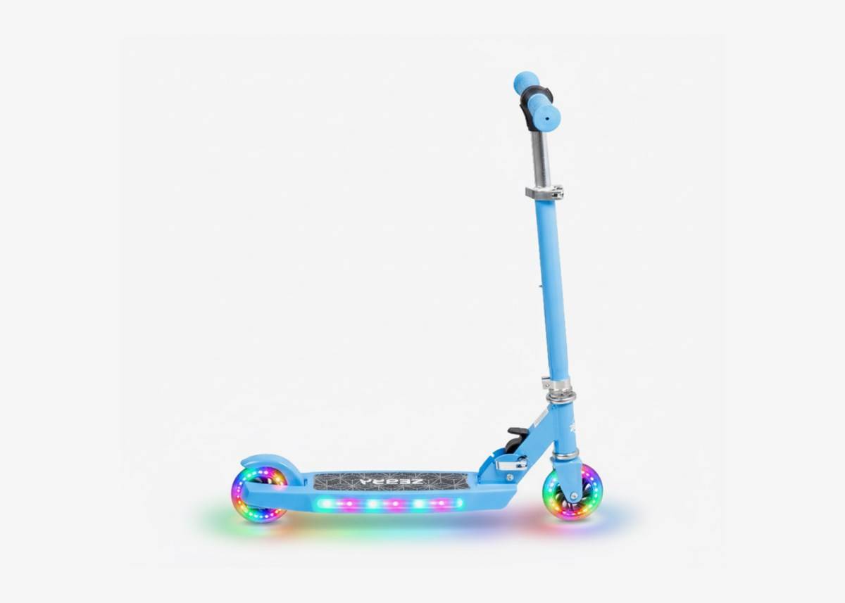 Zebra Kids Scooter med RGB-LED Blå