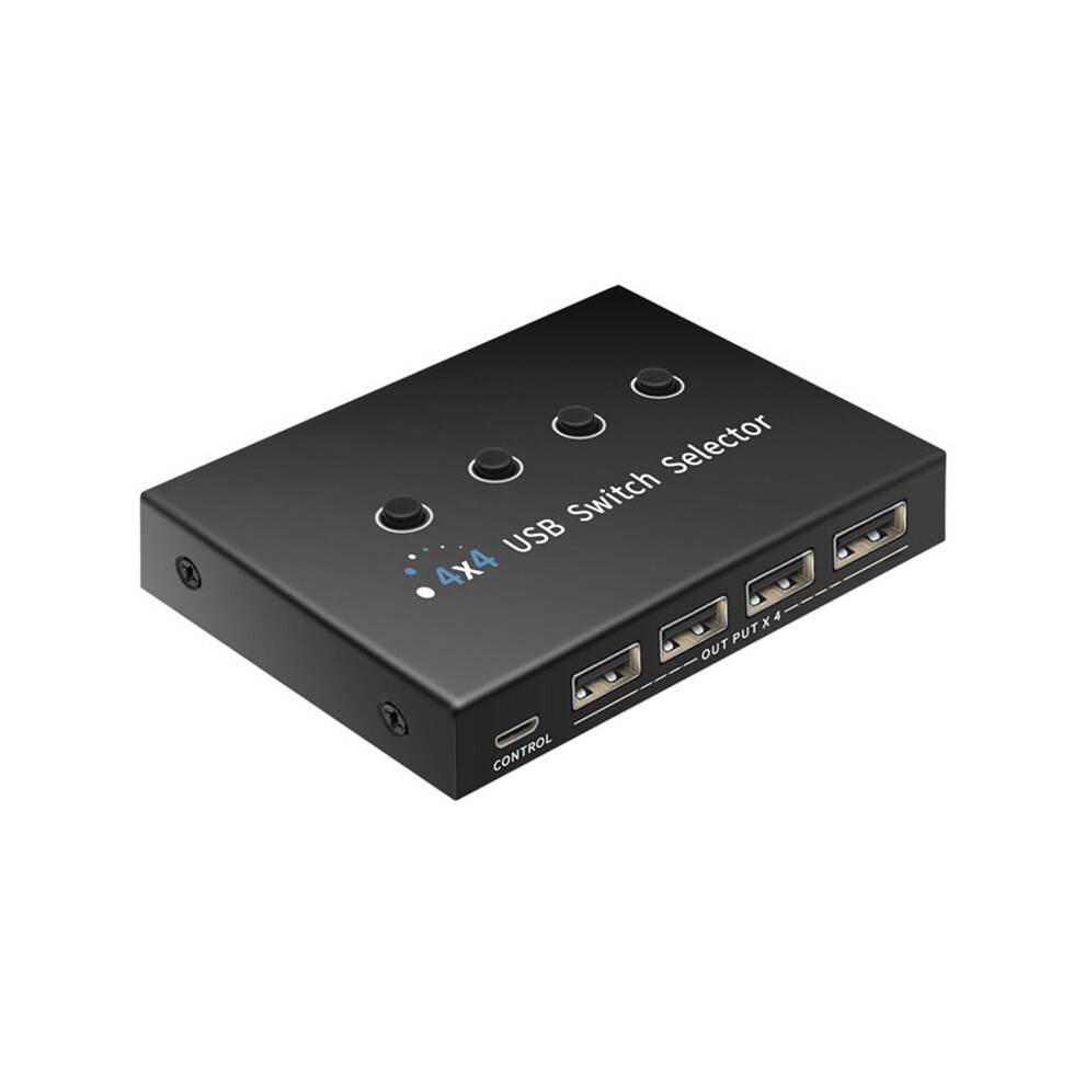 4 In 4 Out KVM USB2.0  Hub Adapter USB2.0 Printer Splitter Switcher för PC Laptop Tangentbord Mus Monitor