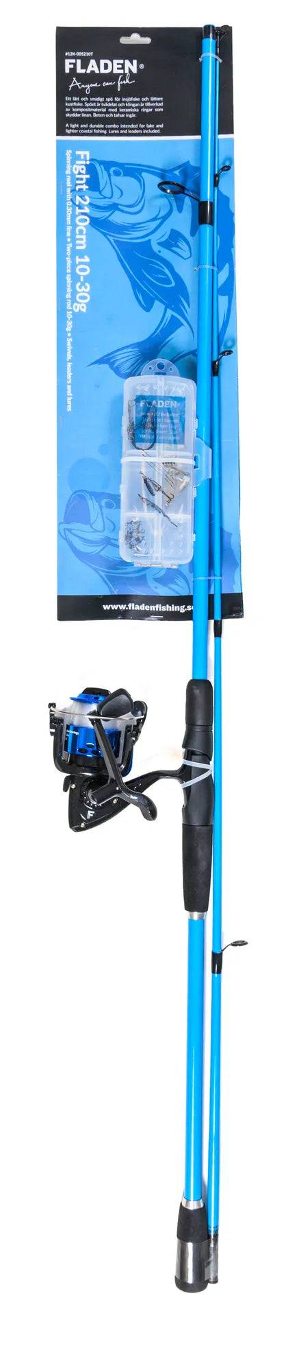 Fight 210cm 10-30g med box tafsar lekande spinnare & skeddrag turkos