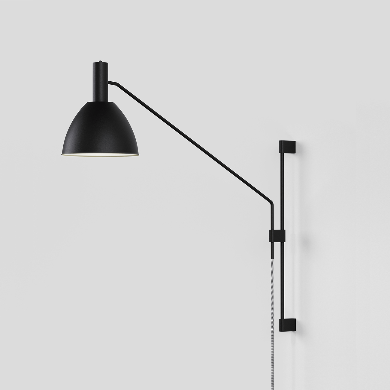 Mini Bauhaus 90 W2 væglampe Lumini - Sort