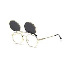 Retro Sunglasses for Women Men Steampunk Sunglasses Flip Up Sunglasses Metal Frame Sun Glasses UV