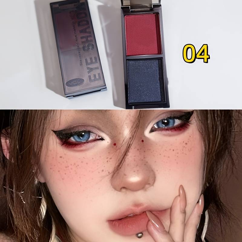 Sweet Black Smoky Eye Makeup Cosplay Makeup Dual-color Eyeshadow Palette Matte Pearlescent Suitable For Daily, Stage Performance, , Etc