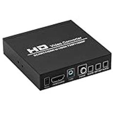 Mcbazel SCART+HDMI till HDMI-omvandlare med 3,5 mm konvertera 480I (NTSC)/576I(PAL) formatsignal till 720P/1080P HDMI-signalutgång, anslut med DVD,set-top-box,HD-spelare, konsol (PS2PS3PSP,Wii, Xbox360)