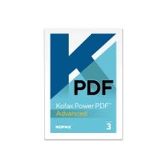Kofax Power PDF Advanced - (v. 3) - licens - 1 bruger - volumen - Niveau J (10000+) - Win - Flersproget