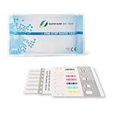 2 x multi 5 drogtest för bestämning av 5 drogtyper i urinen – läkemedelstest, droger snabbtestande droger – 2 tester: amfetamin, metamfetamin, kokain, THC – cannabis, marijuana – och opiater