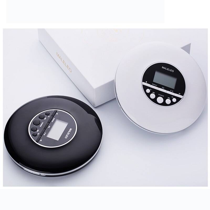 Bärbar cd-spelare, för vuxna studenter barn personlig cd-spelare med hörlursuttag, walkman med lcd-skärm - Svart