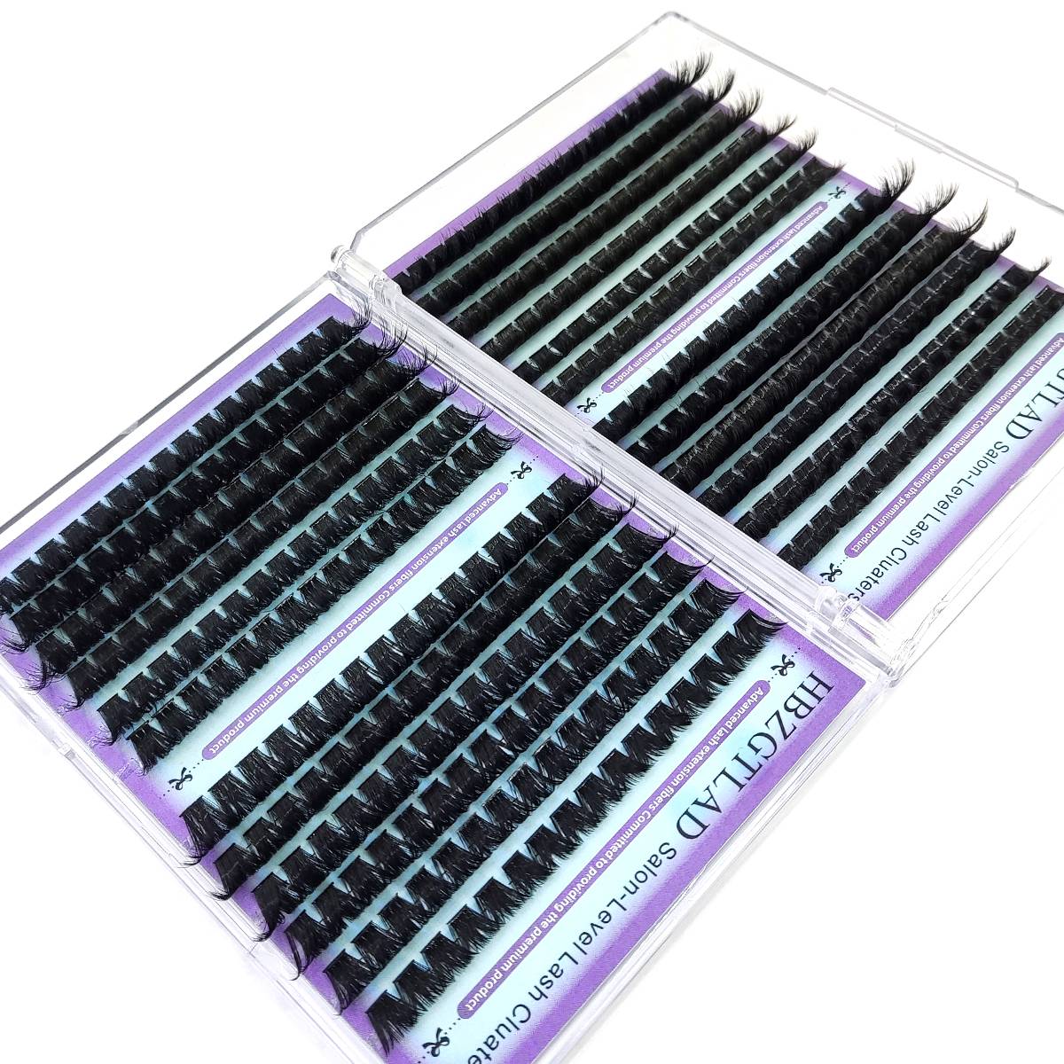 AMSDCN 60D-200D 8D Fluffy DIY Cluster Eyelashes 8-18mm Mixed Eyelash Extension 0.07mm Russian D Curl Thick And Reusable Dramatic