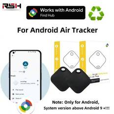2-pack nya för Android Smart Tag, smart tracker fungerar med Googles Find Hub (endast för Android, systemkrav Android 9+), världsomspännande exakt pos - Svart (En-Storlek)