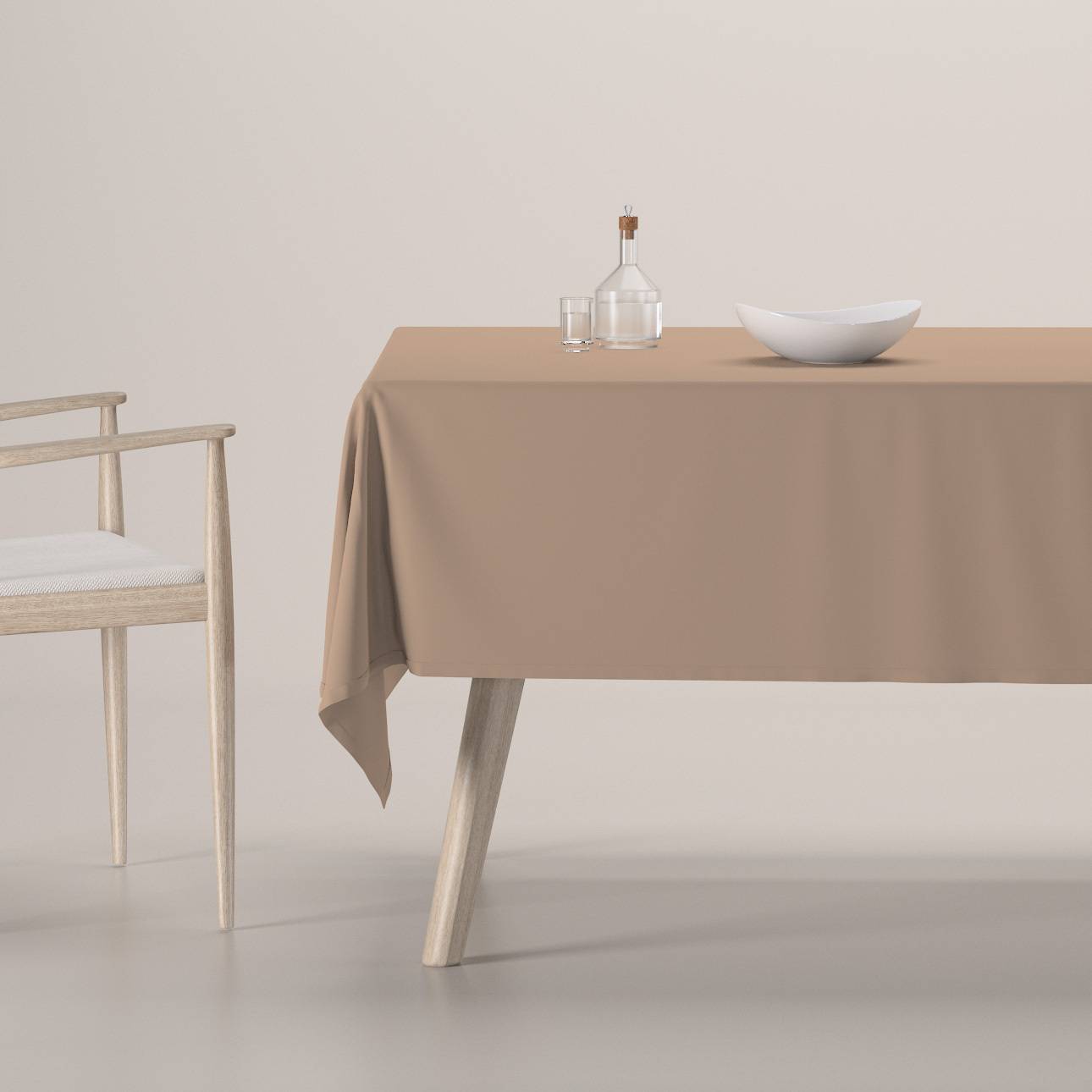 Rektangulär bordsduk, Mocca, Crema