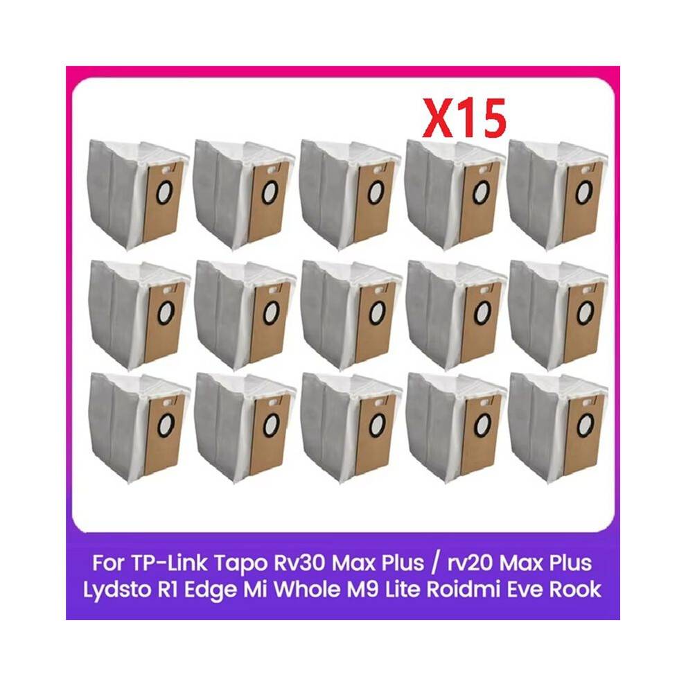 Dust Bag for Tapo RV30 Max /RV20 Max /Lydsto R1 /MiWhole M9 Lite/ Eve Rook Vacuum Parts 15PCS